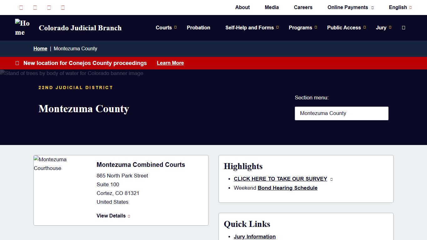 Montezuma County | Colorado Judicial Branch